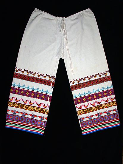 Man's embroidered pants, xaweruxi.