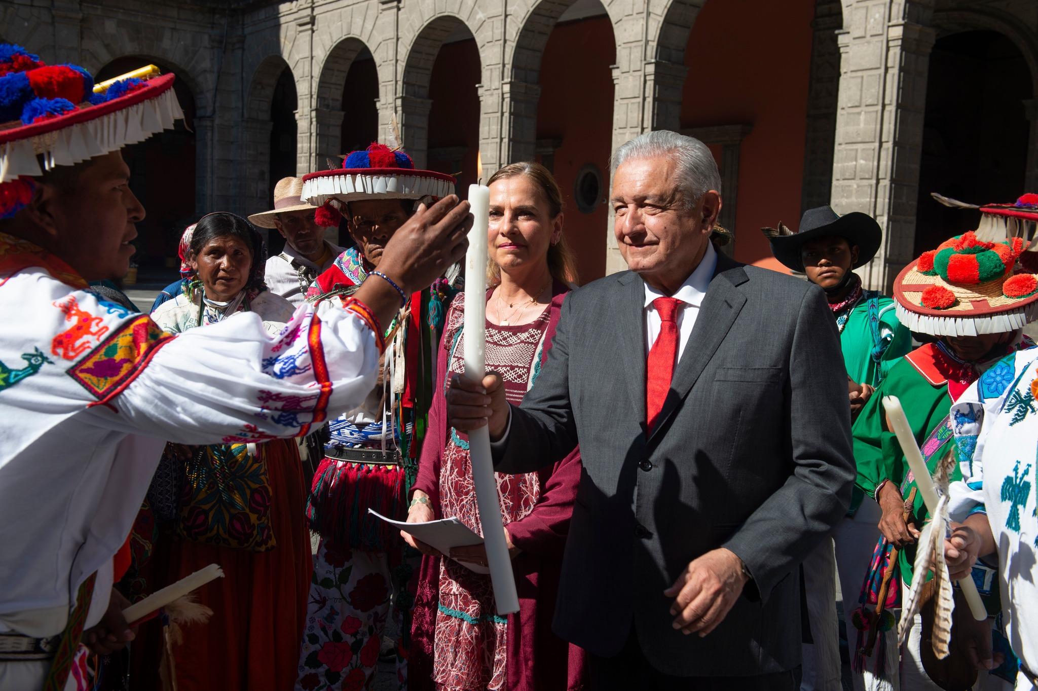 AMLO and his wife Beatriz Gutierrez Muller with Ambrosio López ~ Photograph courtest Beatriz Gutierrez Muller 2022