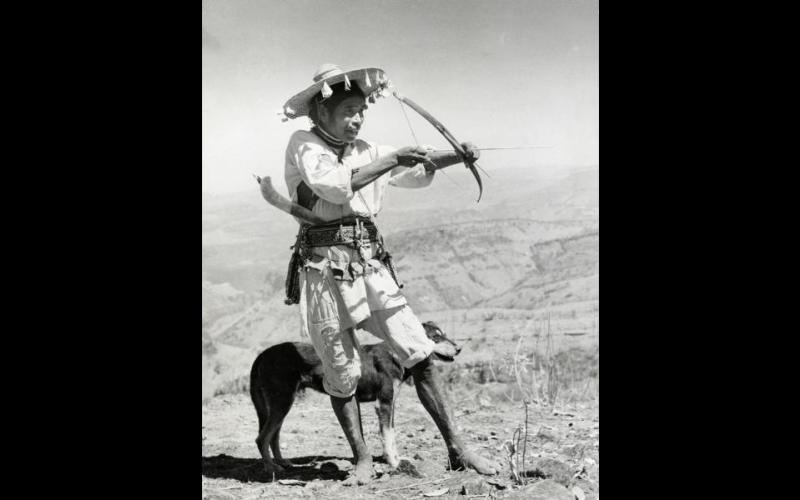 A Huichol Hunter, Photo #N30400, Edwin Forgan Myers 1938 ~ Courtesy of the Peabody Museum, Harvard University, Cambridge, MA.