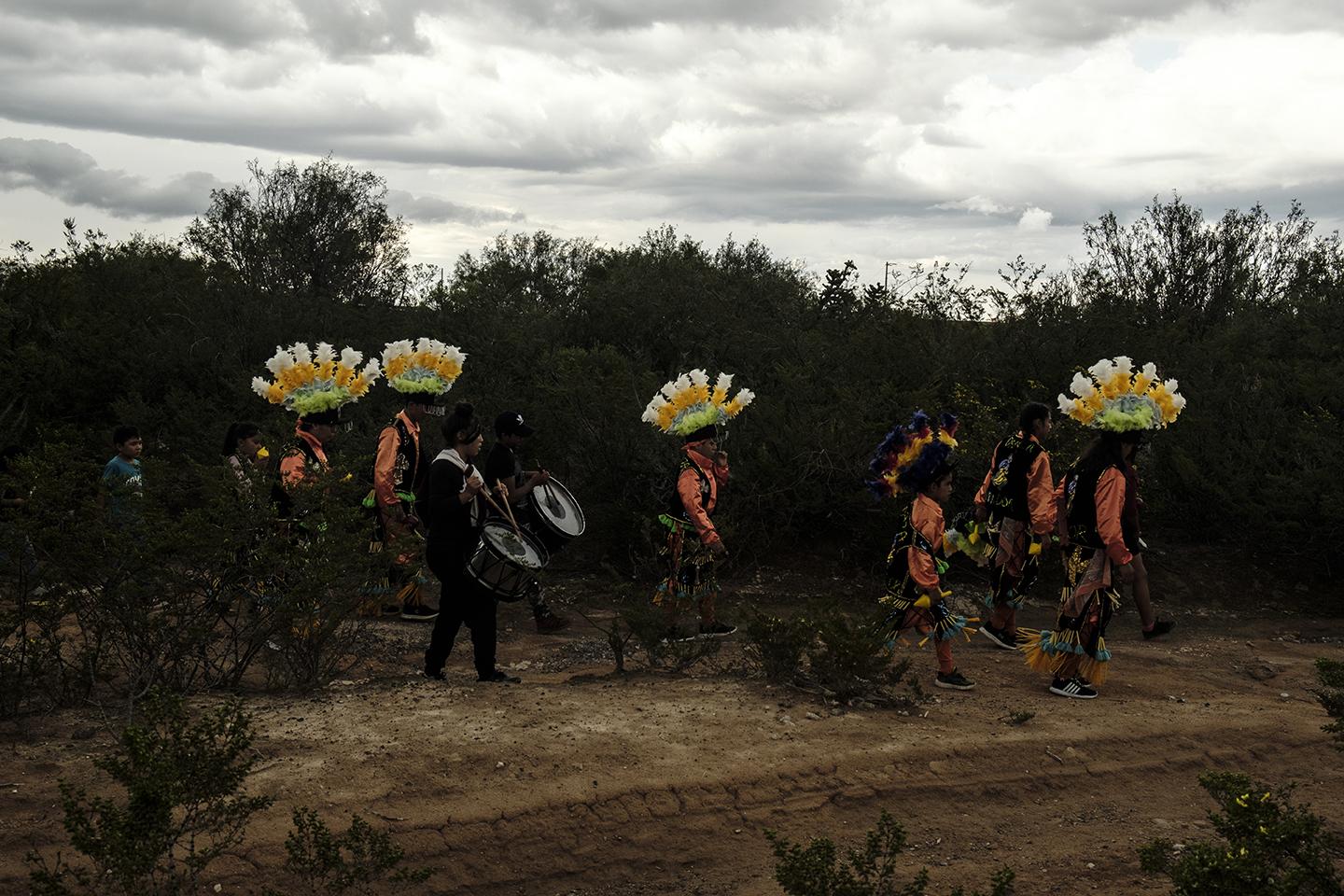 Danzantes para el día de San Juan Bautista. Derechos reservados de Joaquín Urrutia.