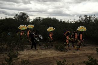 Danzantes para el día de San Juan Bautista. Derechos reservados de Joaquín Urrutia.