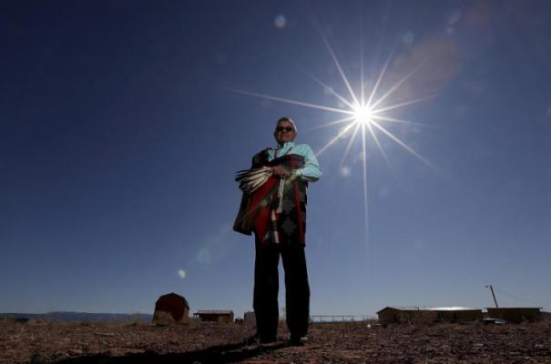 Steven Benally is a roadman, or "healer," in the Native American tradition of religious worship. Photo: Luis Sinco / Los Angeles Times