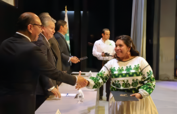 María Bautista durante su graduación 2023