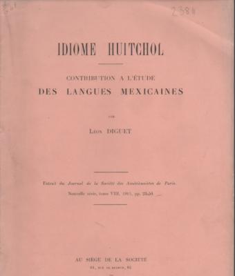 Idiome Huichol par León Diguet