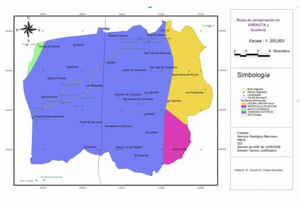Acuíferos de Wirikuta y ruta de peregrinación wixárika