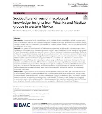 Sociocultural drivers of mycological knowledge
