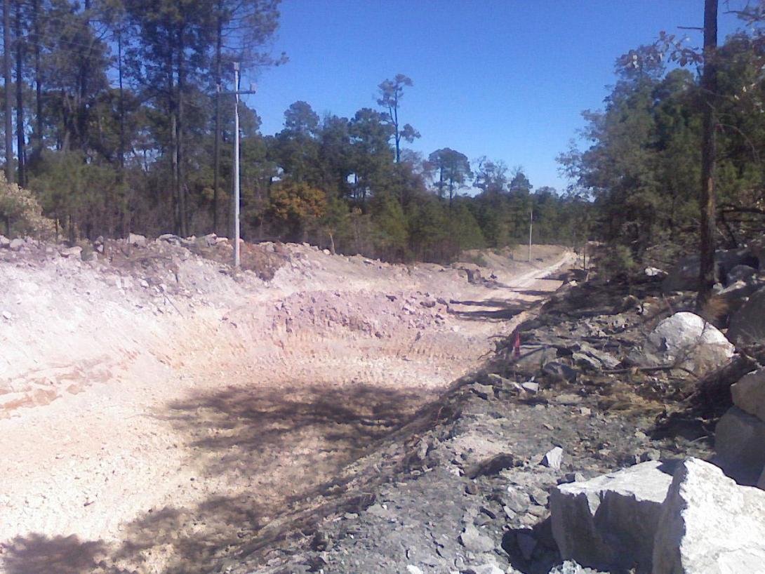 Illegal road cutting through the Community of Tuapurie