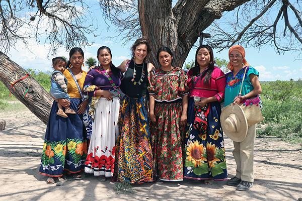 Diana Negrín and the women participants in the Ecoforestry Project in Wirikuta ~ Photo ©Carlos Carrillo López